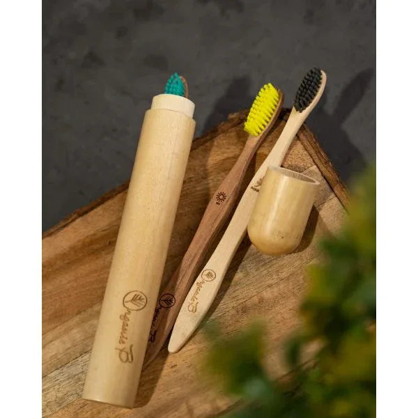 Organic B Bamboo Toothbrush - Rainbow For Kids (Pack of 2)-300gm - Orgoshops