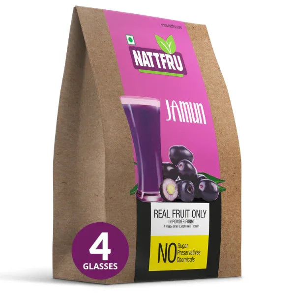 Nattfru : 100% Sugar Free Jamun Fruit Juice | Diabetes Care & Control Blood Sugar - 120g - Orgoshops