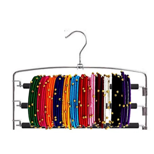 Silk Thread Bangles Multicolor 2.4 (Pack of 48pcs) - Orgoshops