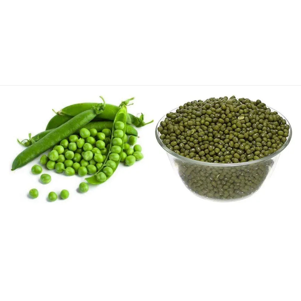 Sangat Green Moong Dal With Green Peas Each - 1 kg (Pack of 2) - Orgoshops