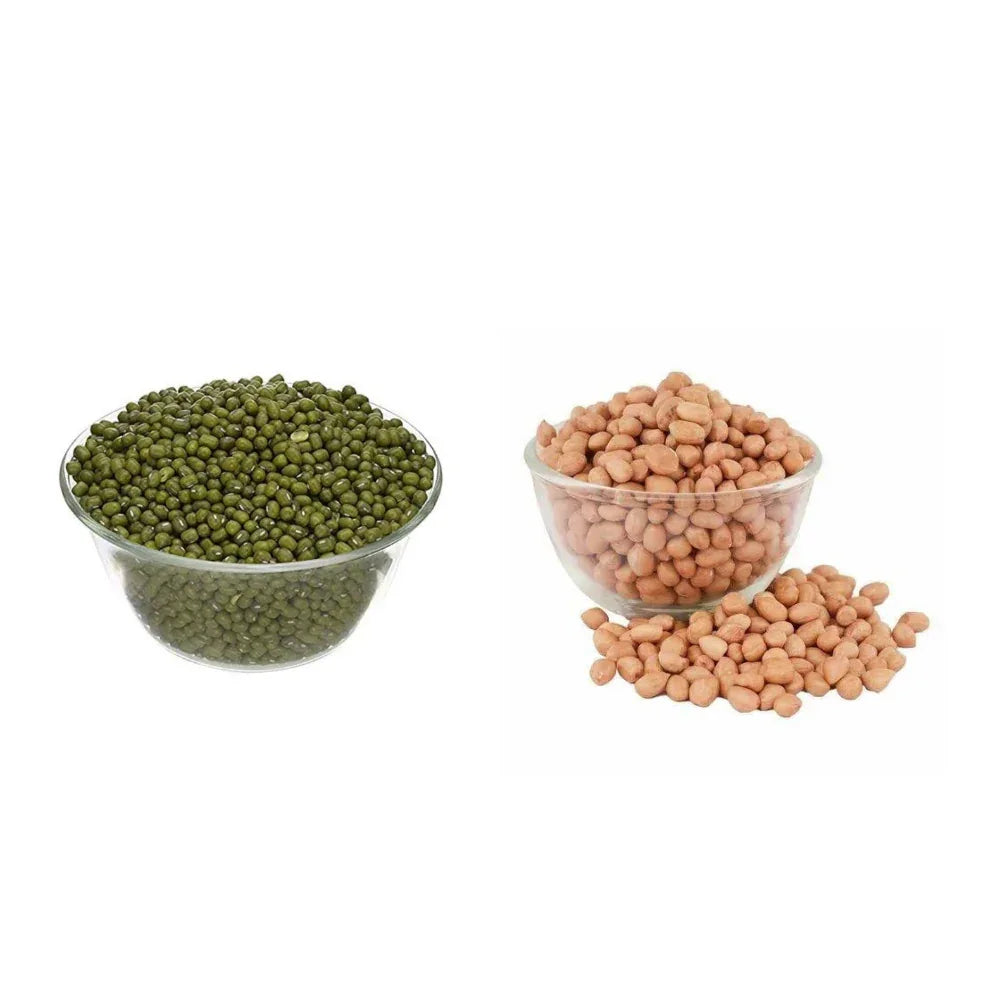 Sangat Green Moong Dal With Peanuts Each - 1 Kg (Pack of 2) - Orgoshops