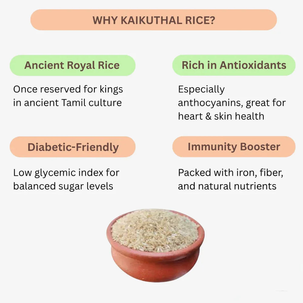 Hand Pounded Brown Rice / Pure Kaikuthal Arisi Orgo Grand - Orgoshops