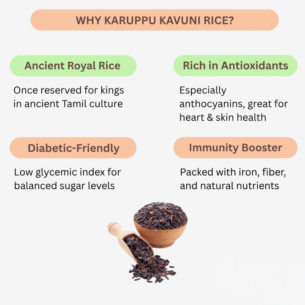 Karuppu Kavuni Rice | Black Rice | Pure Kavuni Arisi Orgo Grand