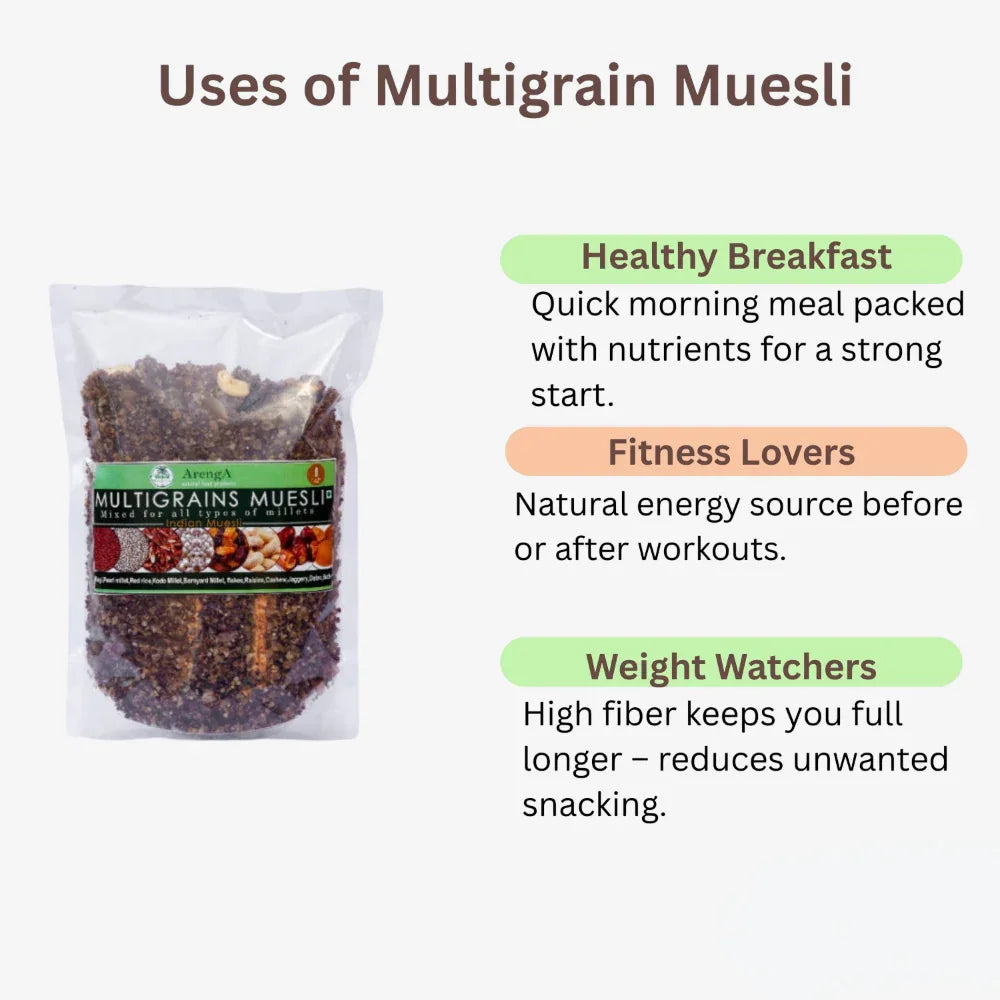 Arenga Multigrain Muesli / Multigrain Musli / Multigrain Muyesli / Multigrain Miyusl - Orgoshops