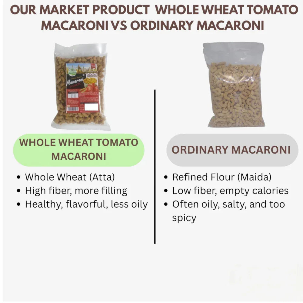 Arenga Whole Wheat Tomato Macaroni / Thakkali Macaroni / Tamota Macaroni / Tamaatar Macaroni - 250 g - Orgoshops