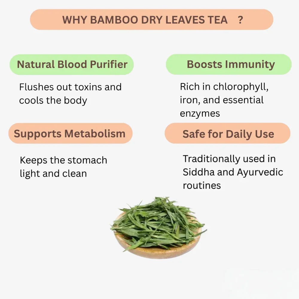 Oxygen Herbals Bamboo Dry Leaves Tea - 110 leaf - Orgoshops