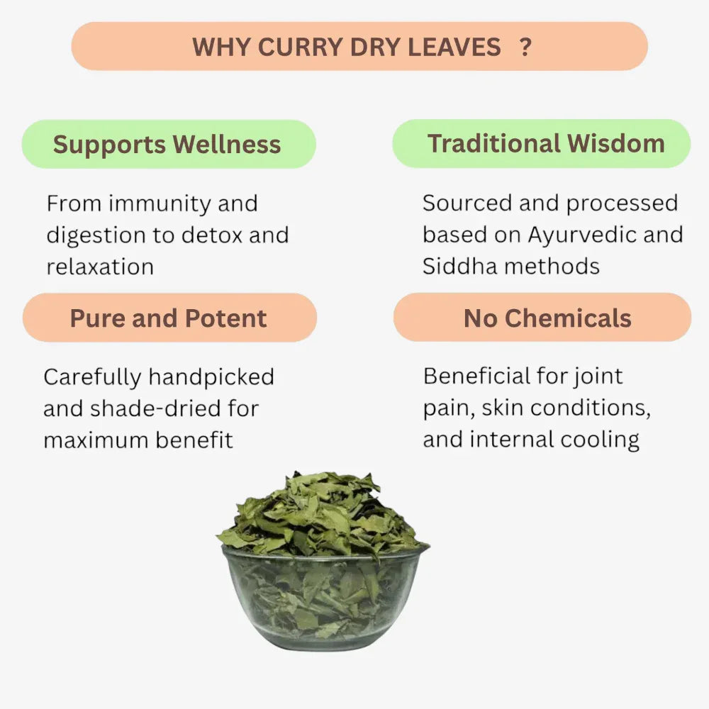 Oxygen Herbals Curry Leaves / Karuveppillai Dried Leaves Granules - 130 g - Orgoshops