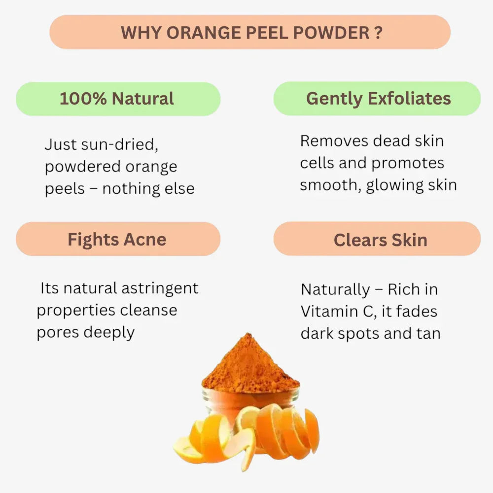 Oxygen Herbals Pure Orange Peel Powder For Skin Whitening - 250g - Orgoshops