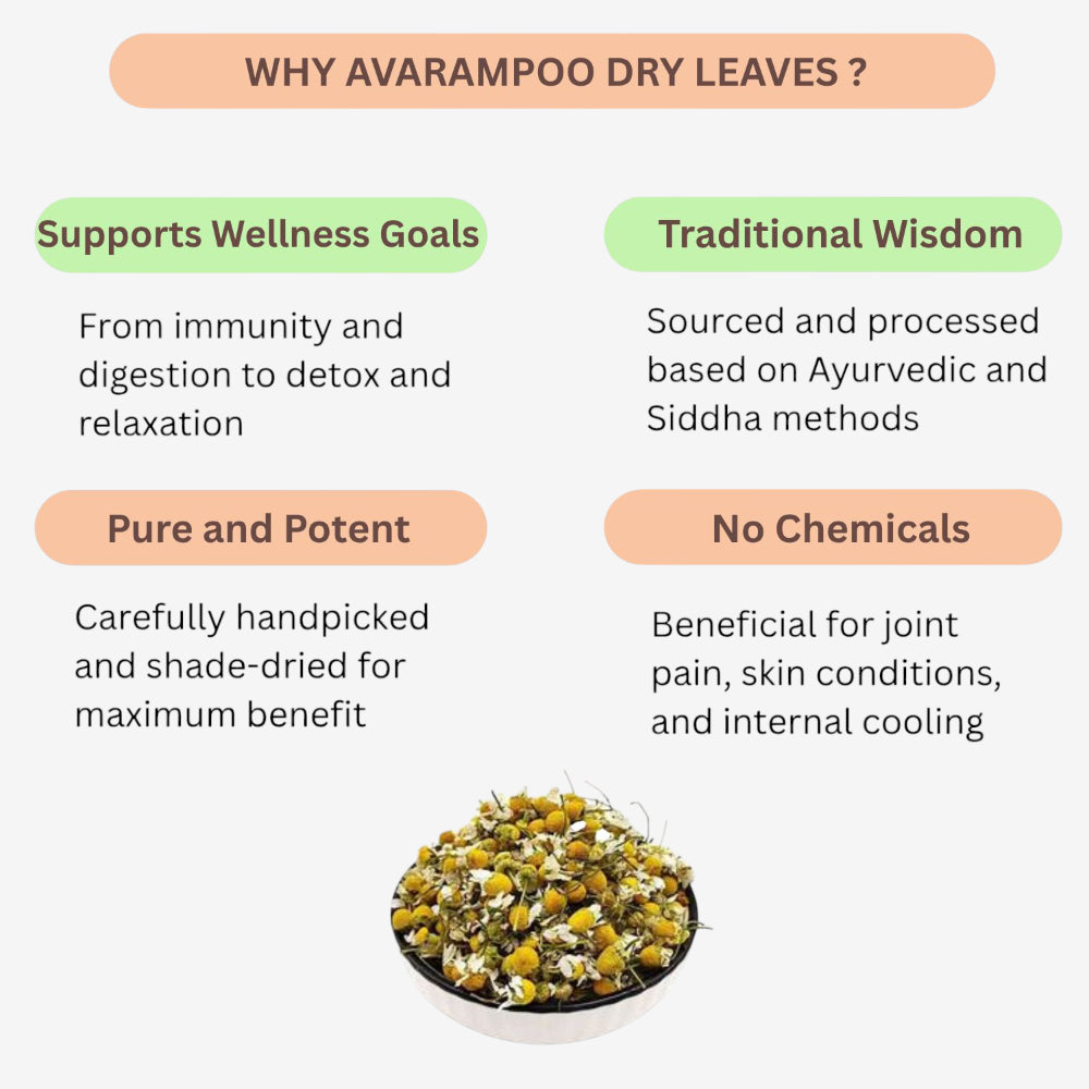 Oxygen Herbals Avarampoo Dry Leaves - 130 g
