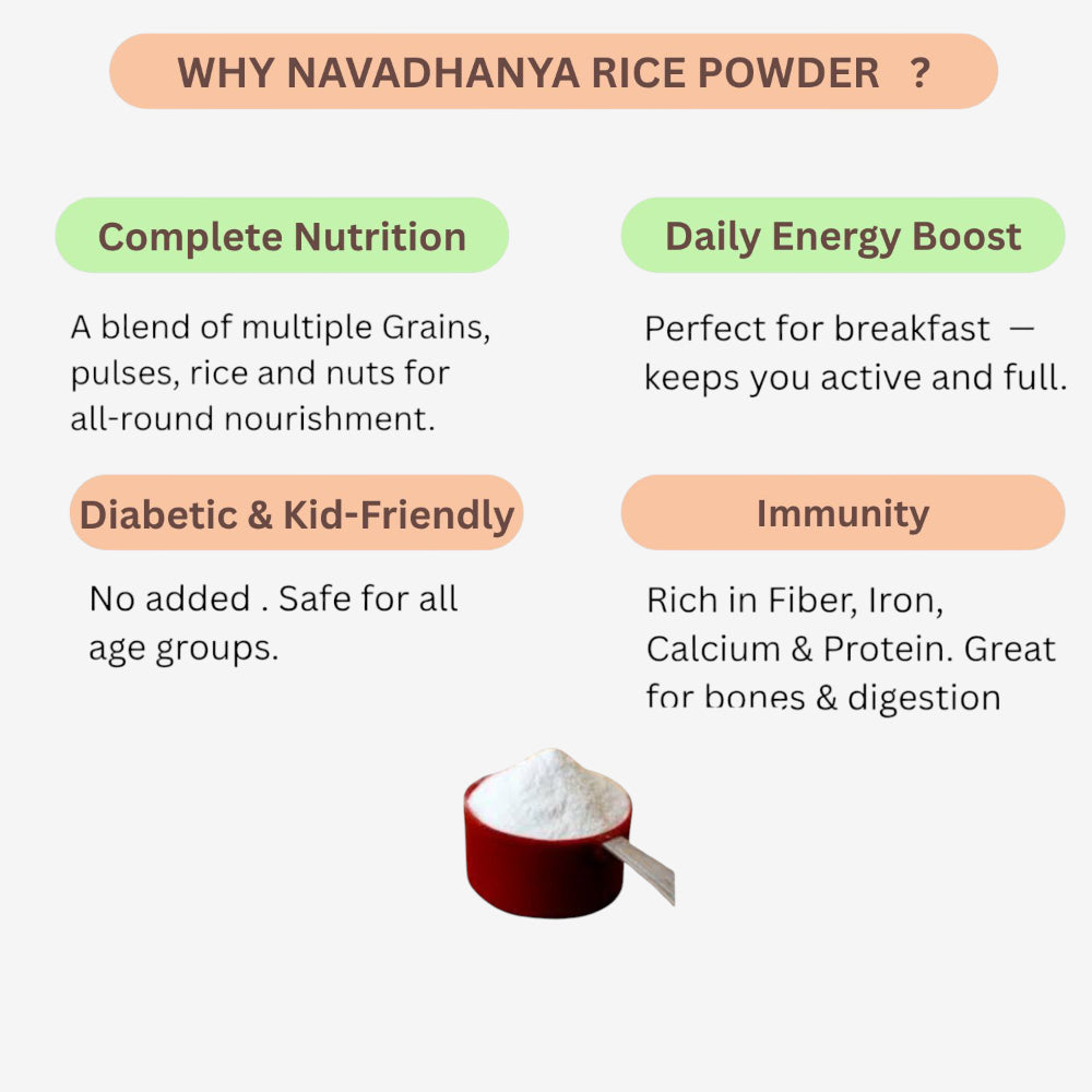 Aagaaram Navadhanya Rice Powder - 100g ( Pack of 5 )