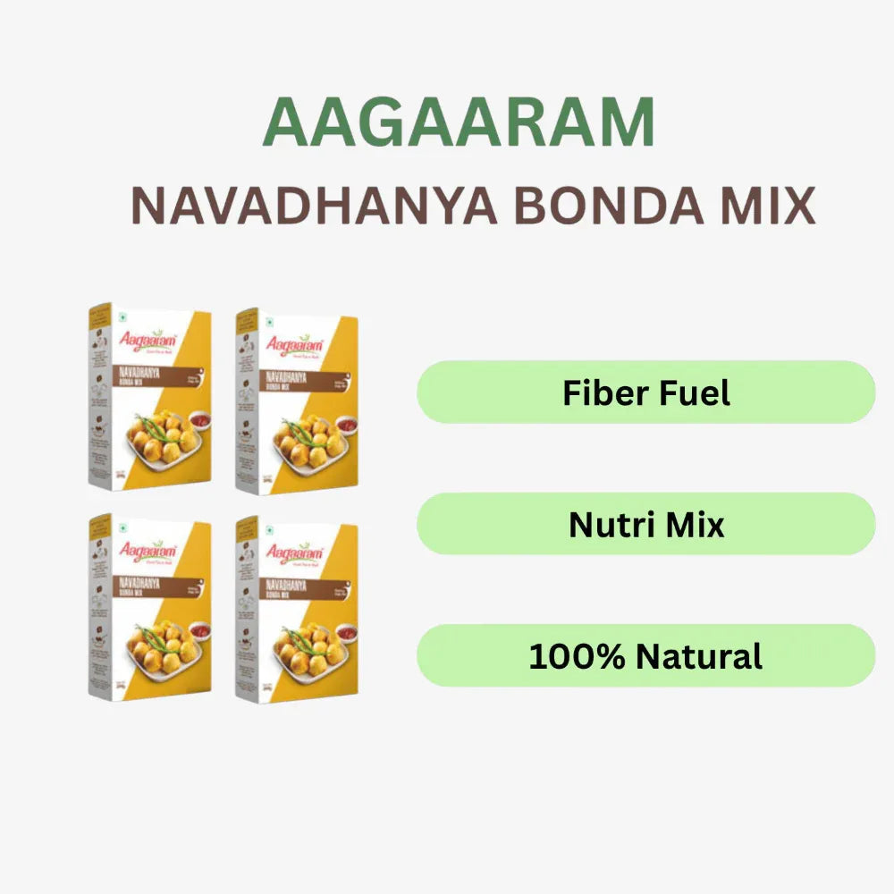 Aagaaram Navadhanya Bonda Mix - 200g ( Pack of 4 ) - Orgoshops