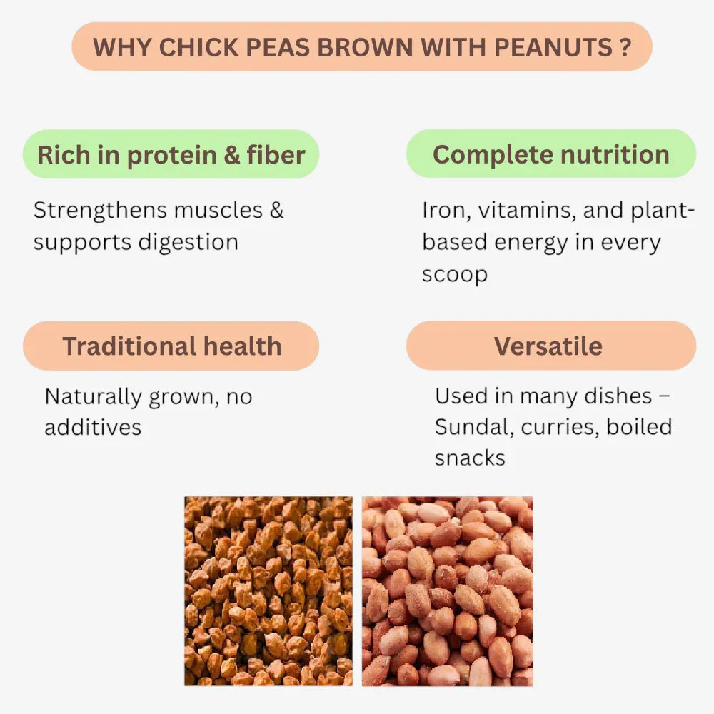 Sangat Chick Peas Brown With Peanuts Each - 1 kg (Pack of 2) - Orgoshops