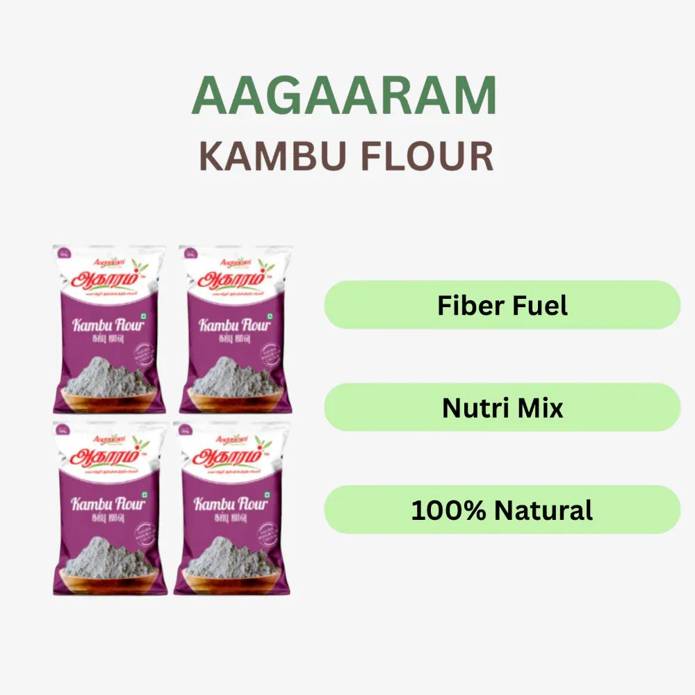 Aagaaram Kambu Flour - 100g ( Pack of 4 ) - Orgoshops