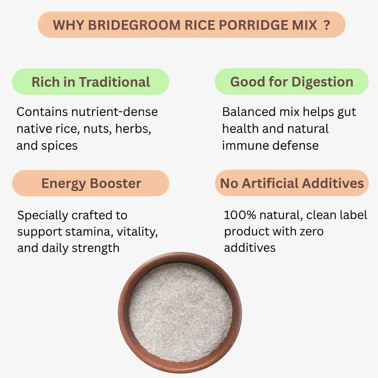 Karai Uzhavan Kudil Mapillai Samba Kanji Mix / Bridegroom Rice Porridge Mix - 250 g (Pack of 2) - Orgoshops