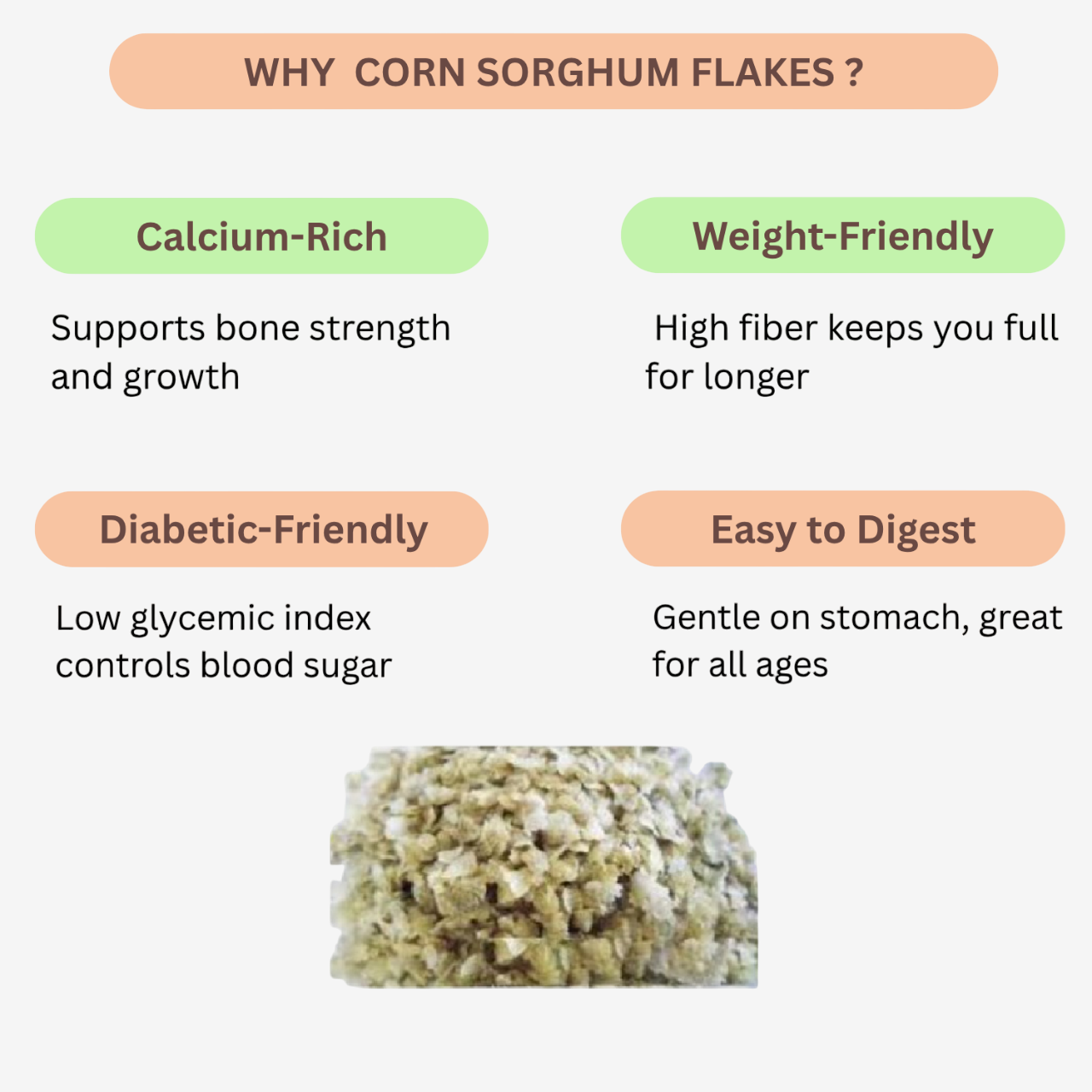 Karai Uzhavan Kudil Corn Sorghum Flakes / Vellai Solam Aval - 170 g (Pack of 2)