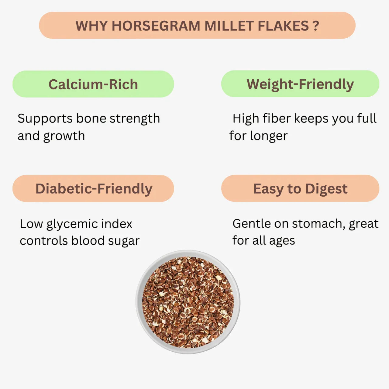 Karai Uzhavan Kudil Horsegram Millet Flakes / Kollu Aval - 200g (Pack of 2 ) - Orgoshops