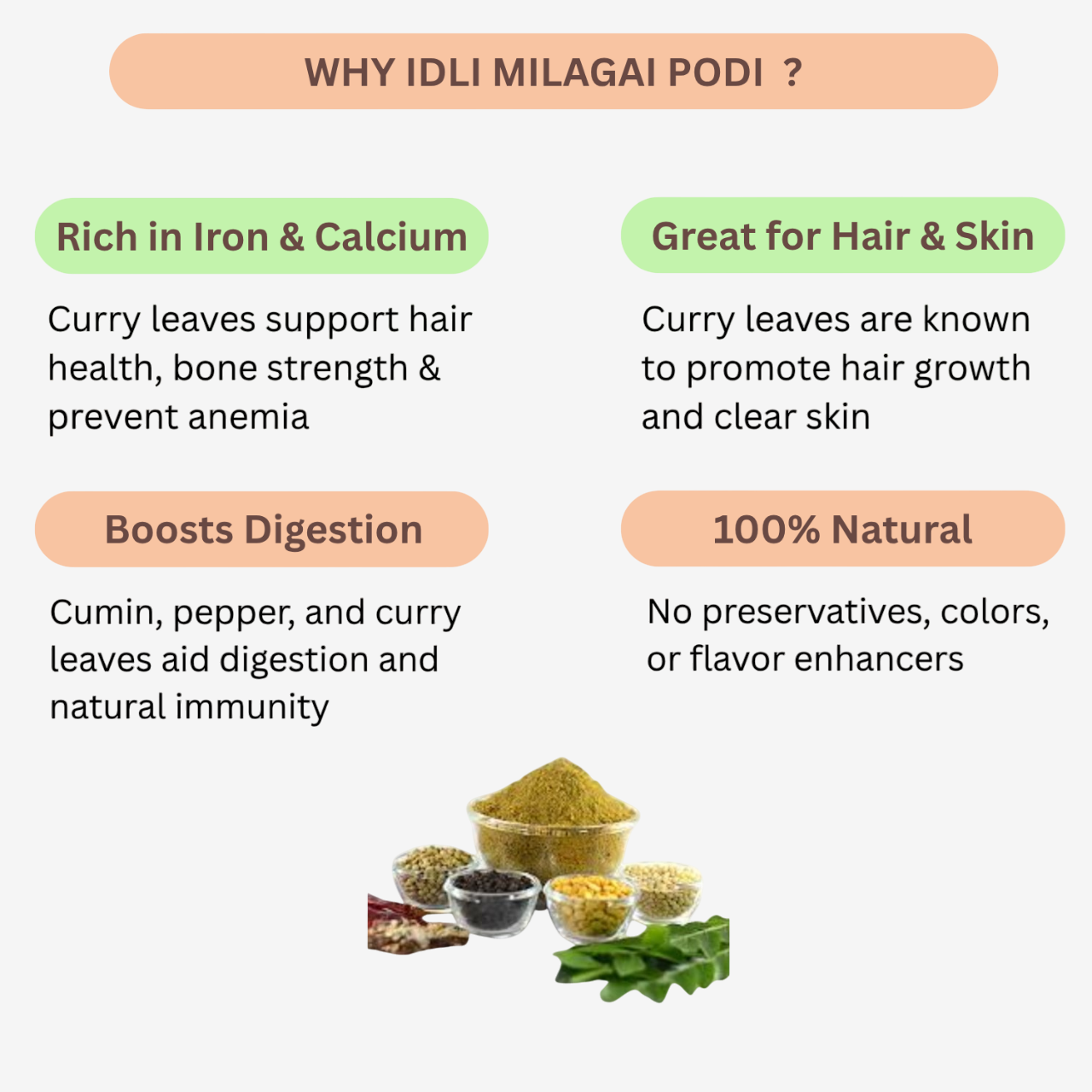 Karai Uzhavan Kudil Idli Milagai Podi - 100 g (Pack of 2 )