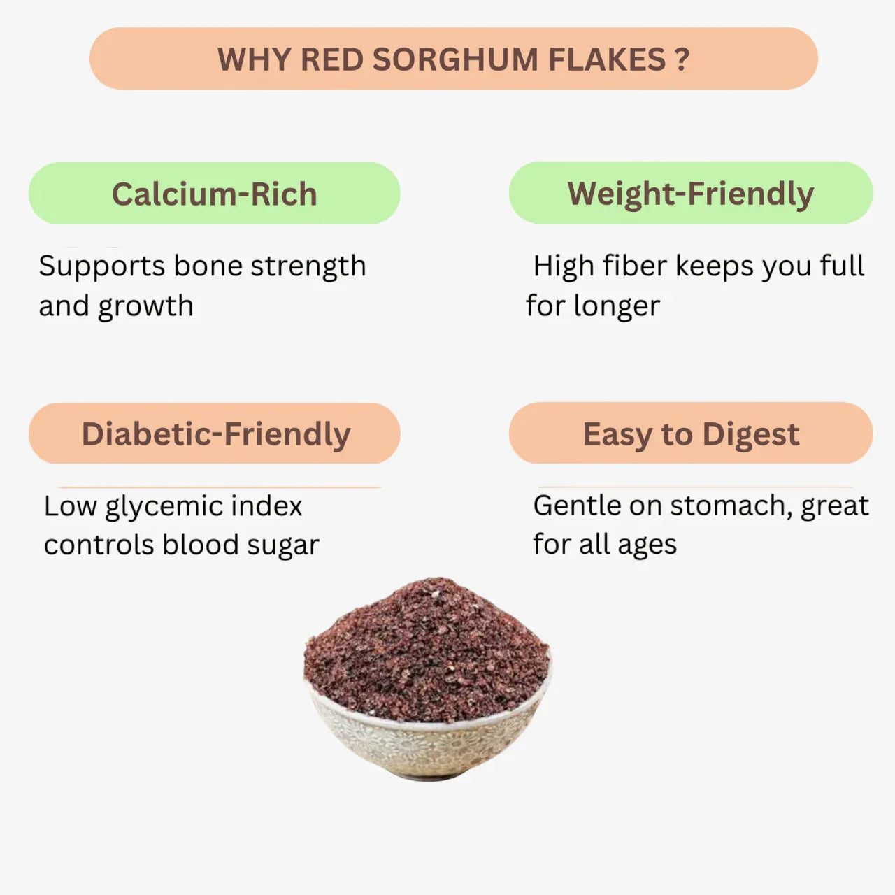 Karai Uzhavan Kudil Red Sorghum Flakes / Sigappu Solam Aval - 150 g (Pack of 2) - Orgoshops