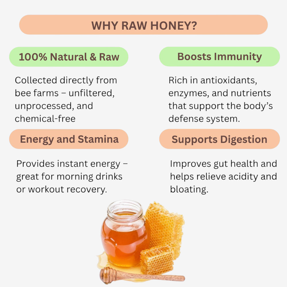 Thaiman Organic Raw Honey / Honey / Kombu Honey - 1 kg