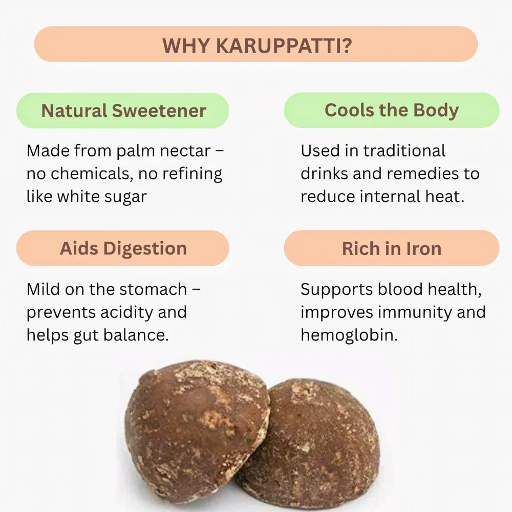 Thaiman Organic Karuppatti / Palm Jaggery - 1 kg - Orgoshops