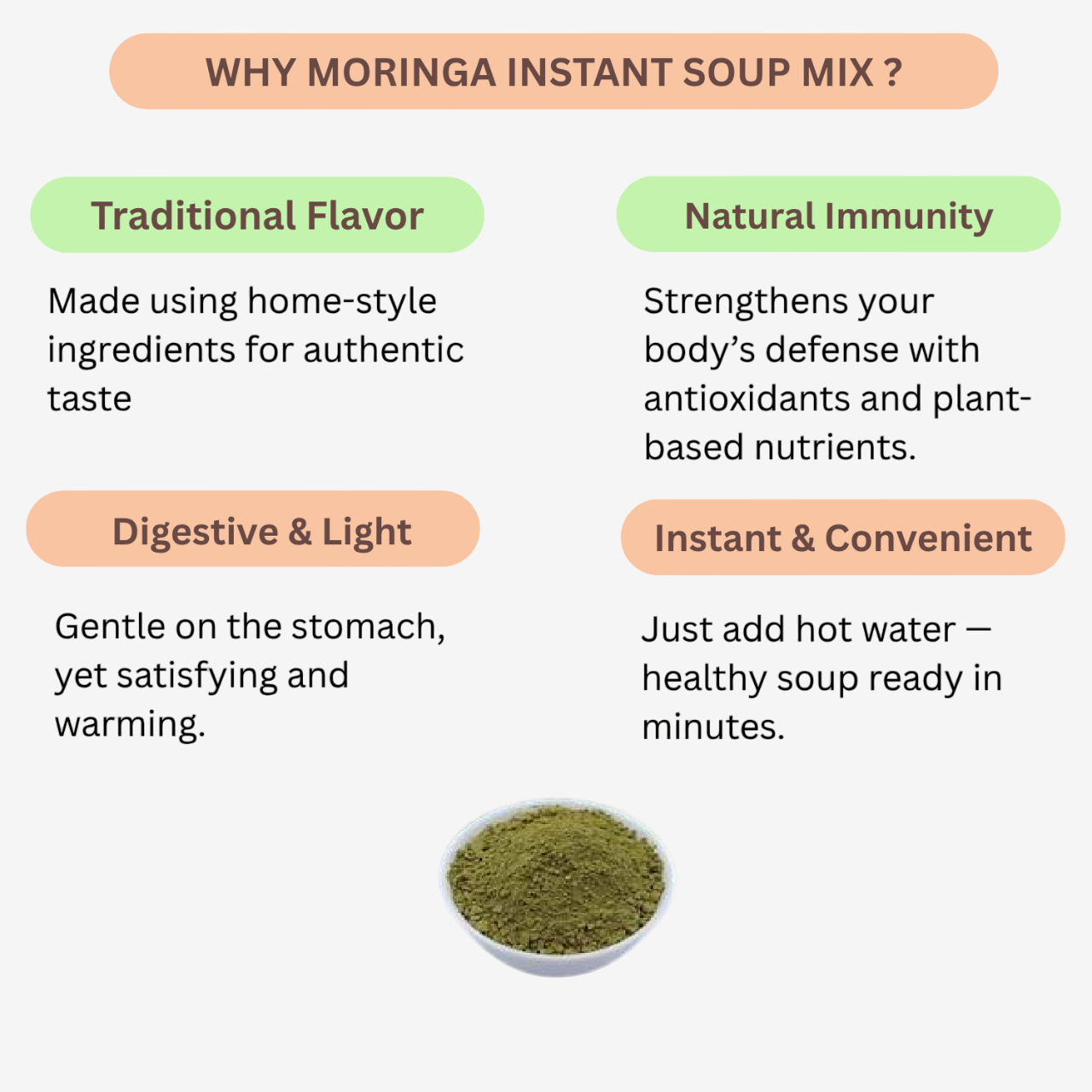 Intake Moringa Instant Soup Mix - 200 g