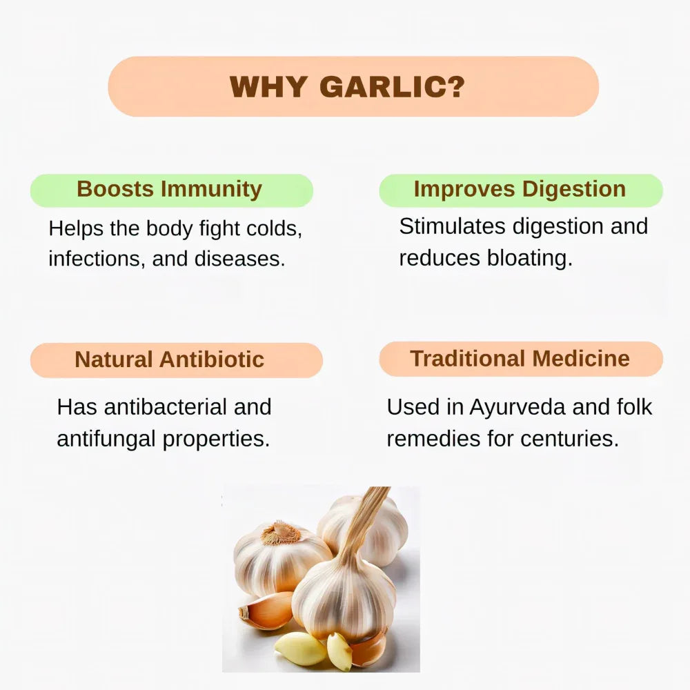 Abinisha Garlic | Fresh Garlic | Organic Garilc | Poondu - 500 g - Orgoshops