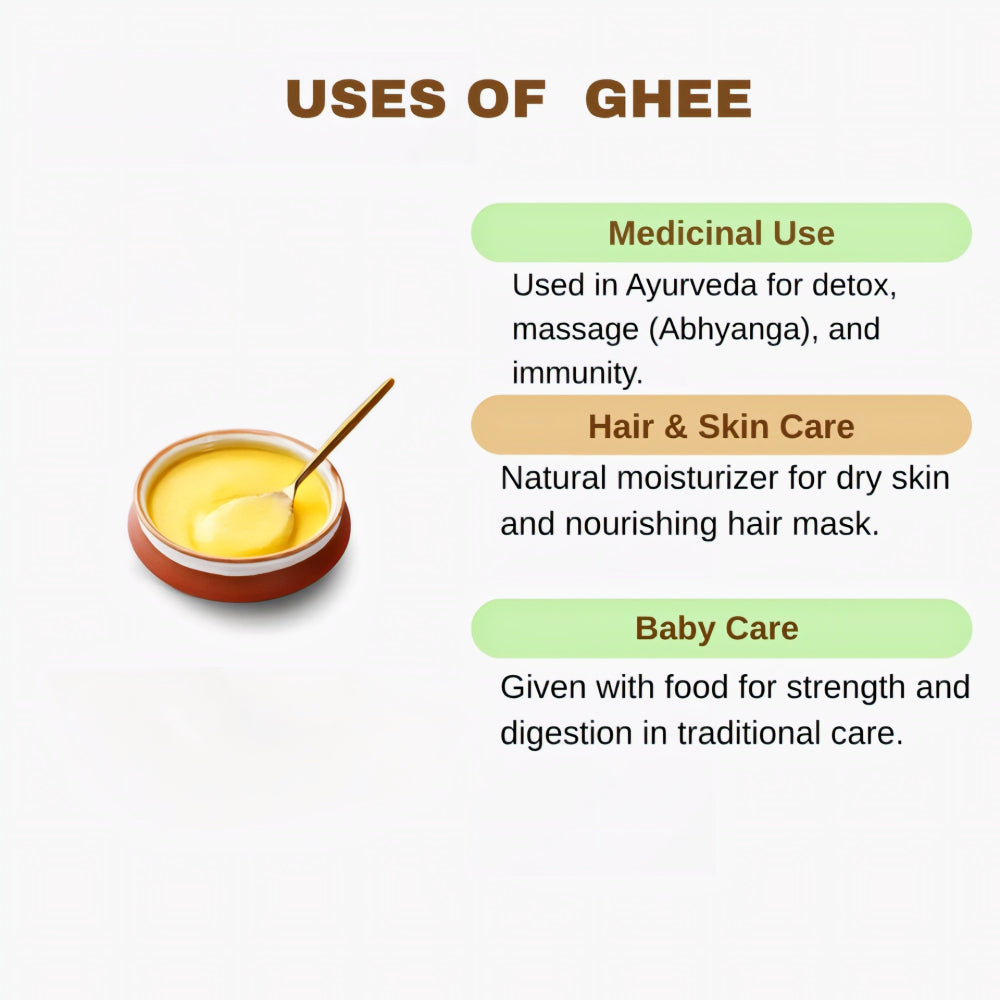 Abinisha Ghee | Pure Ghee | Premium Ghee| Cow Ghee | A1 Grade Export Quality Ghee | Tuppa - Desi Ghee with Rich Aroma - 500ml