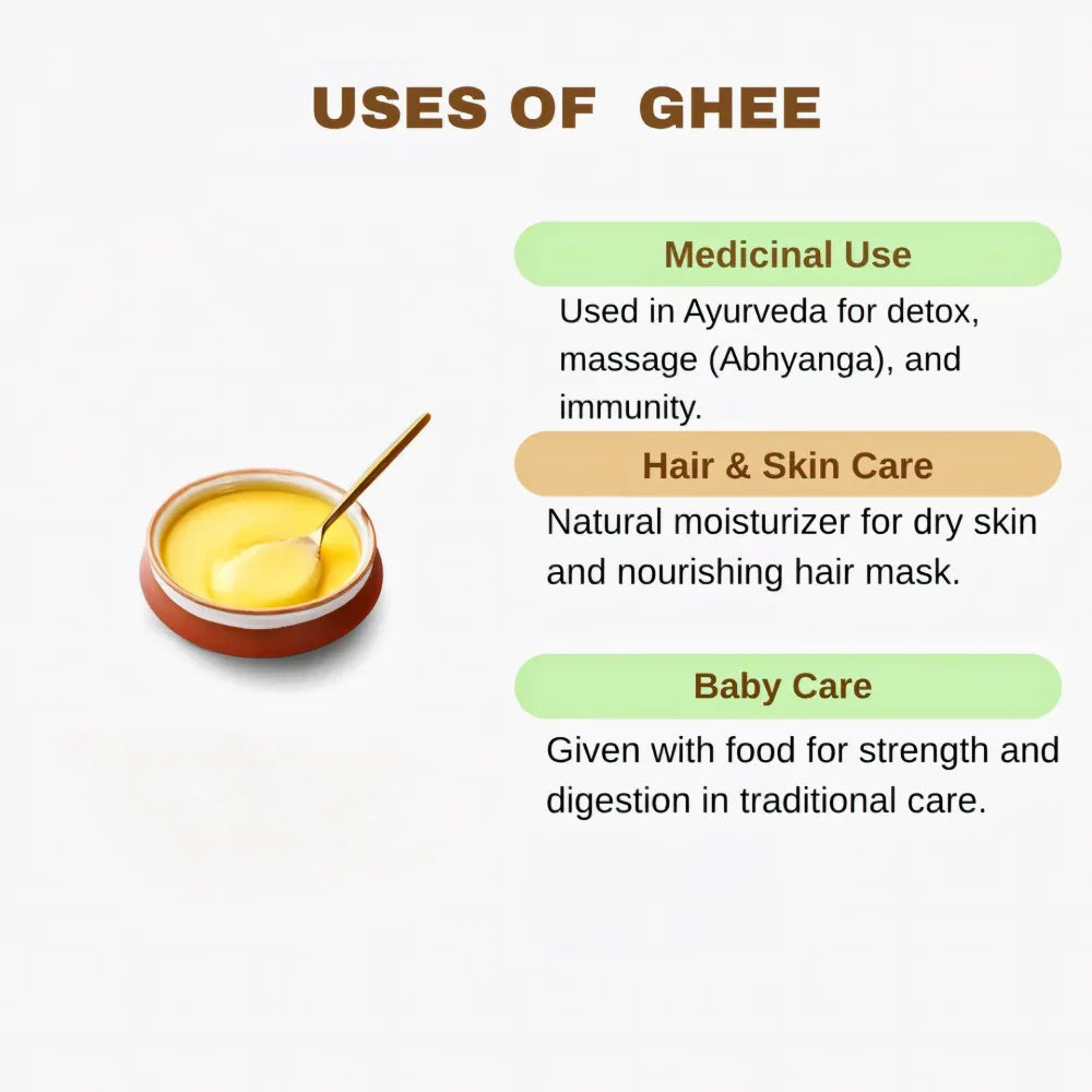 Abinisha Ghee | Pure Ghee | Premium Ghee| Cow Ghee | A1 Grade Export Quality Ghee | Tuppa - Desi Ghee with Rich Aroma - 500ml - Orgoshops