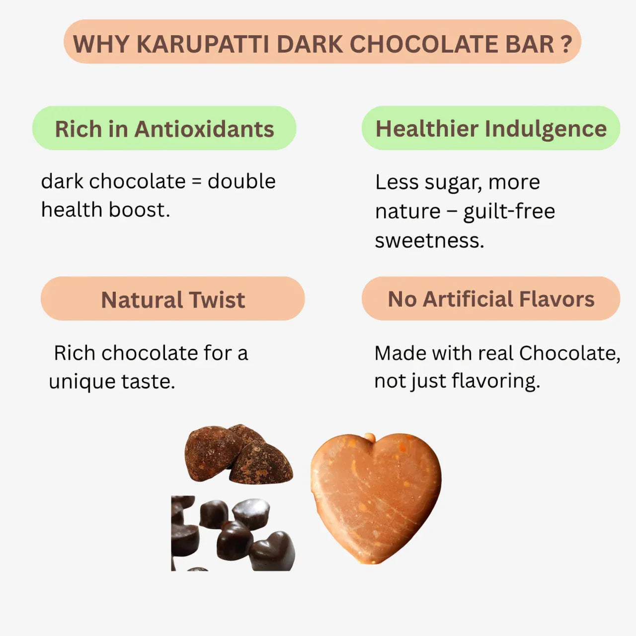 Amrutha Exports Karupatti Dark Chocolate Bar - 130g - Orgoshops