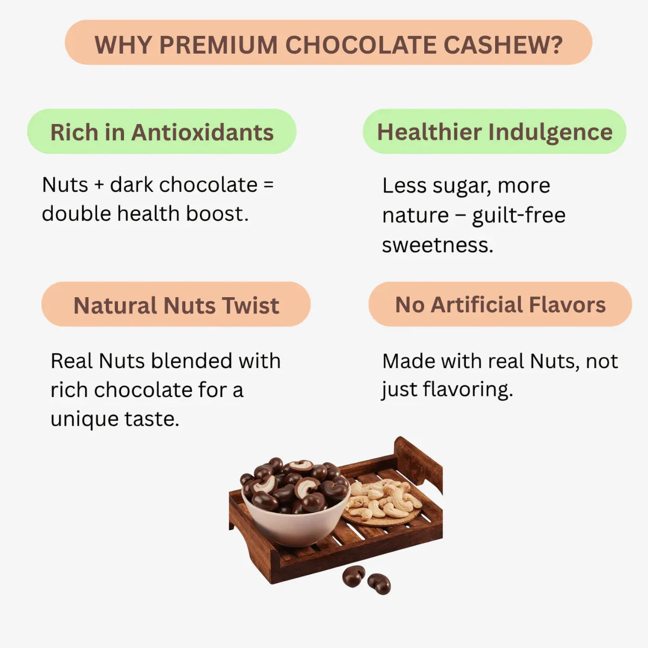 Amrutha Exports Premium Chocolate Cashew - Orgoshops