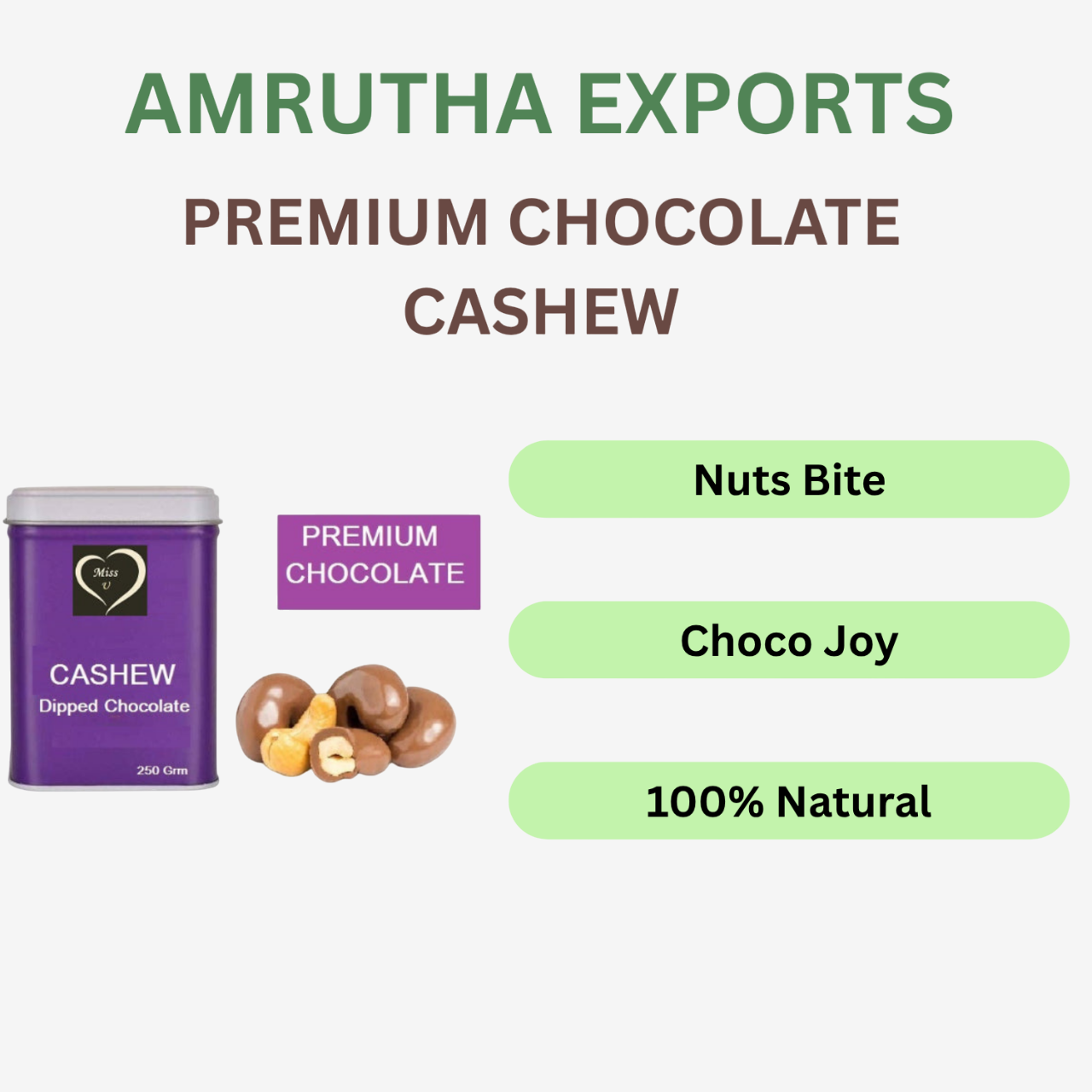 Amrutha Exports Premium Chocolate Cashew