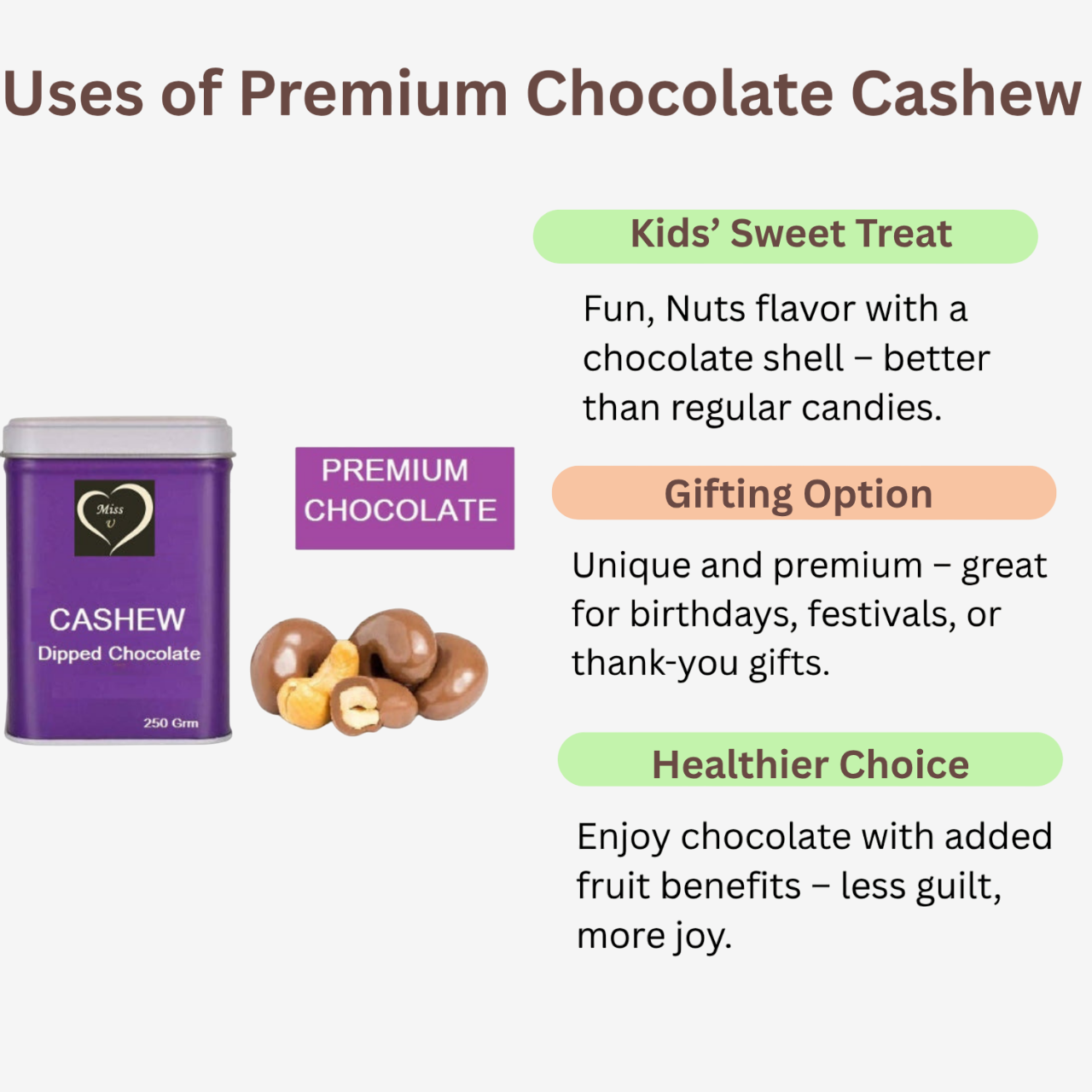 Amrutha Exports Premium Chocolate Cashew