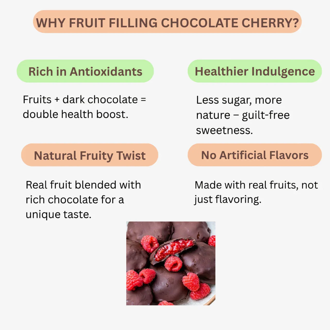 Amrutha Exports Fruit Filling Chocolate Cherry - Orgoshops