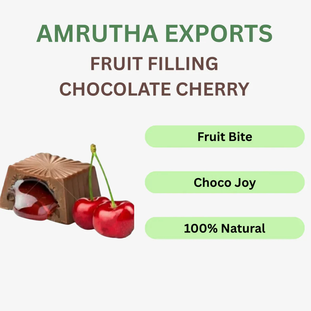 Amrutha Exports Fruit Filling Chocolate Cherry - Orgoshops