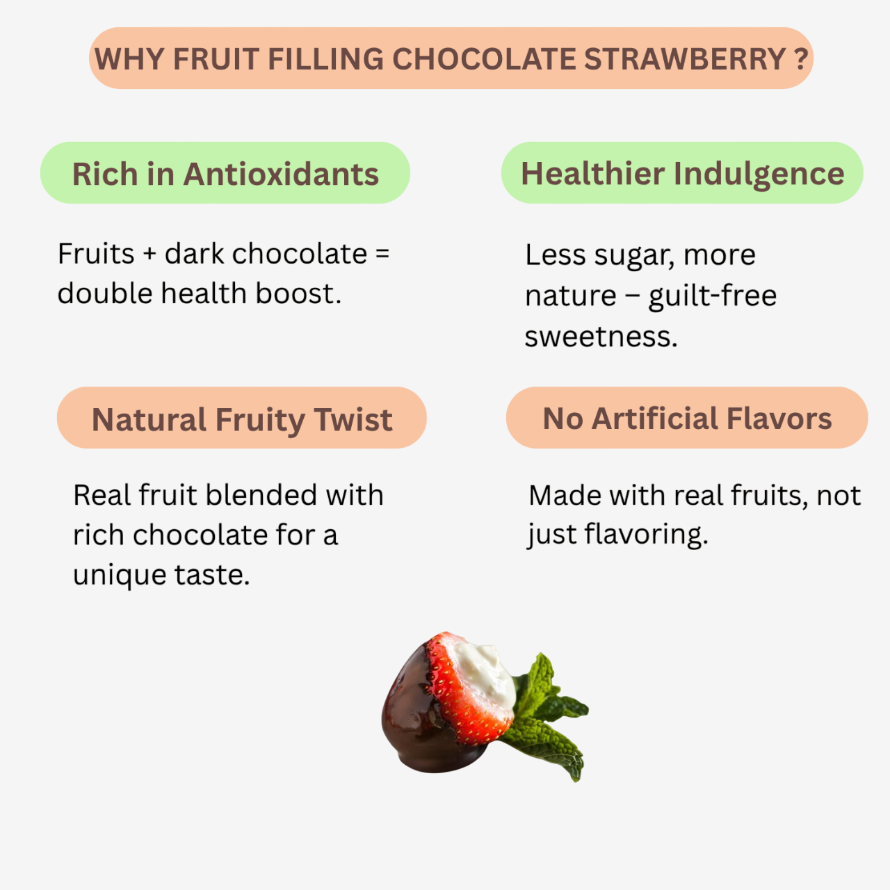 Amrutha Exports Fruit Filling Chocolate Strawberry