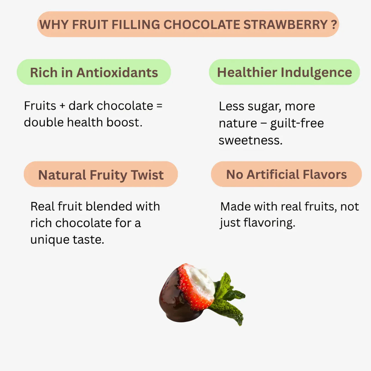 Amrutha Exports Fruit Filling Chocolate Strawberry - Orgoshops