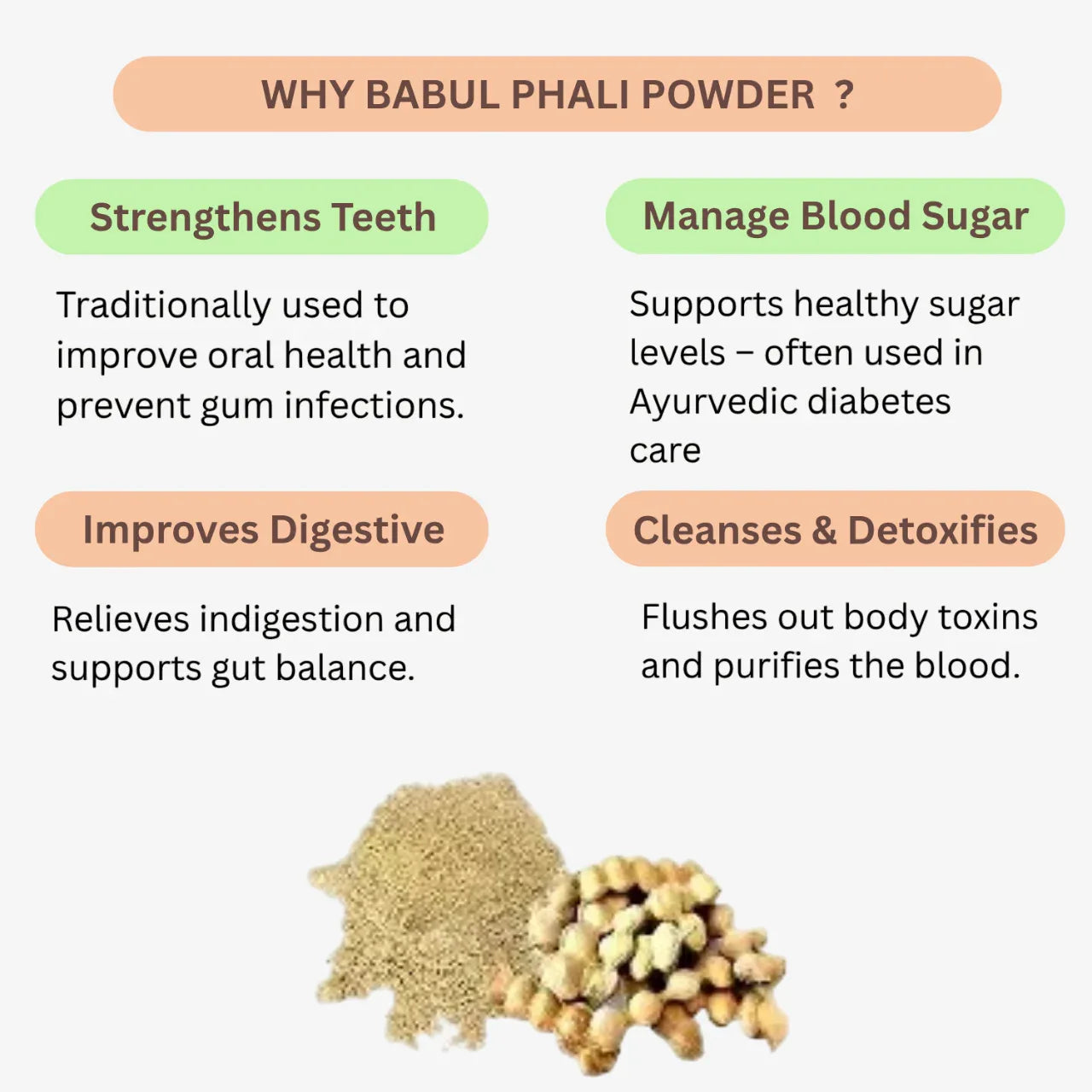 Nisarg Organic Farm Babul Phali Powder - Orgoshops