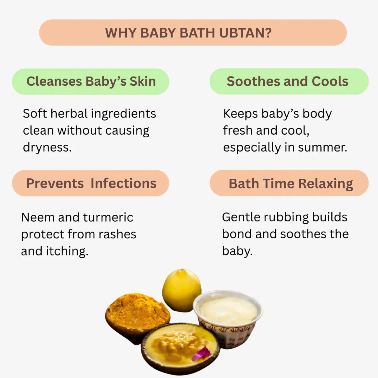 Nisarg Organic Farm Baby Bath Ubtan - Orgoshops