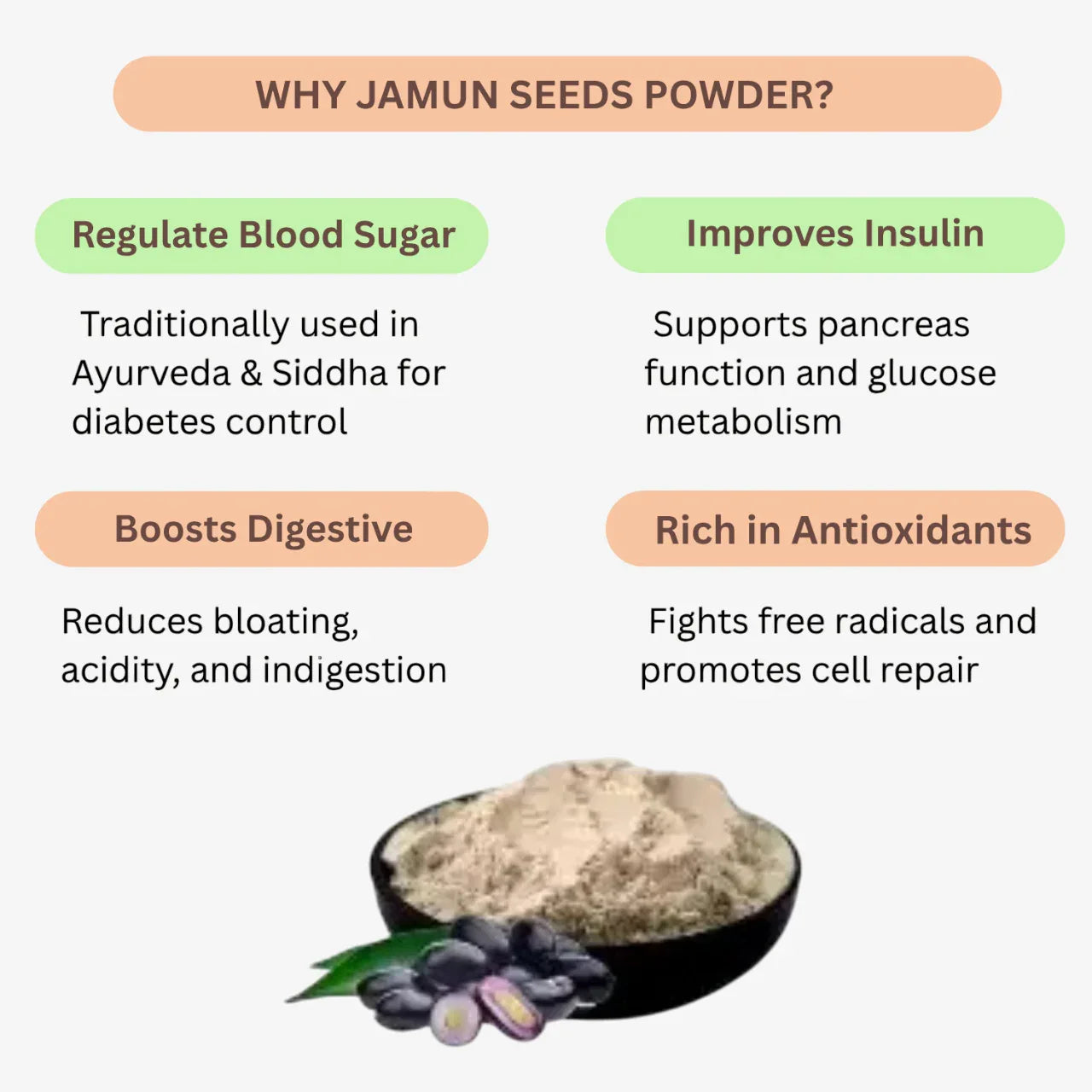 Nisarg Organic Farm Jamun Seeds Powder - Orgoshops