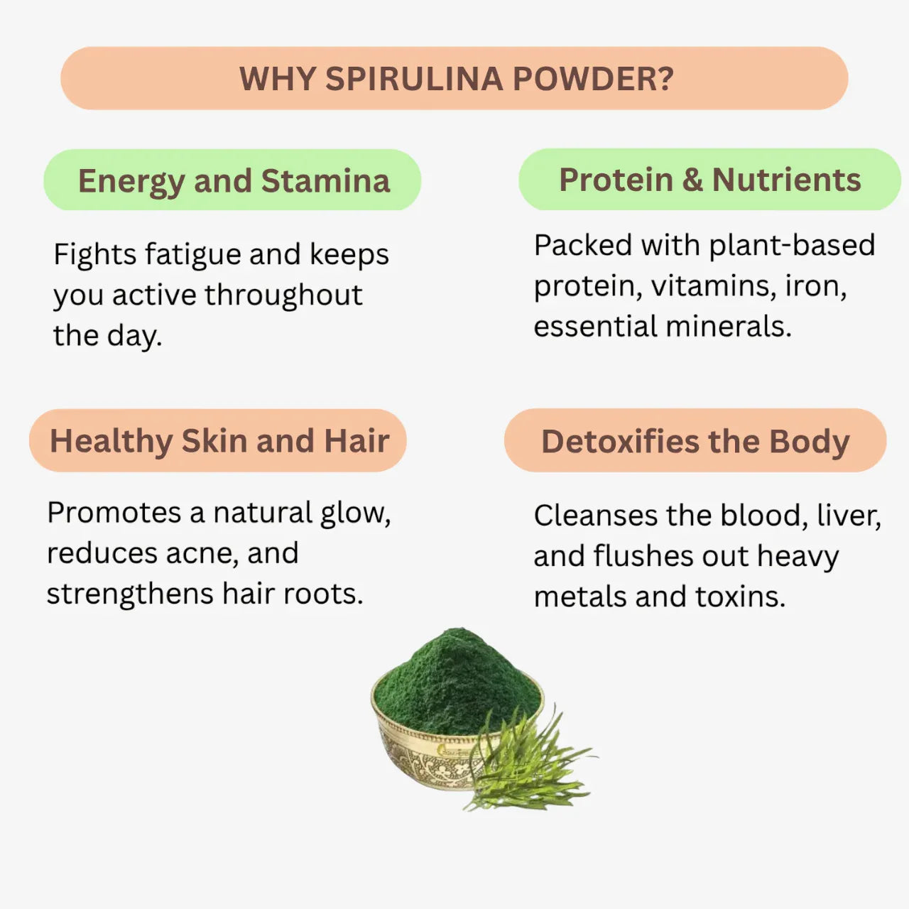 Nisarg Organic Farm Spirulina Powder - Orgoshops