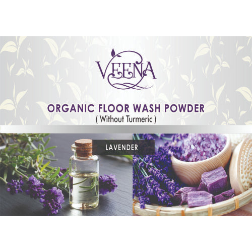 Veena Lavender Floor Wash Powder Without Turmeric - 500g ( Pack of 2 )