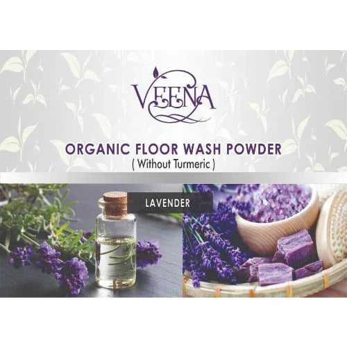 Veena Lavender Floor Wash Powder Without Turmeric - 500g ( Pack of 2 ) - Orgoshops