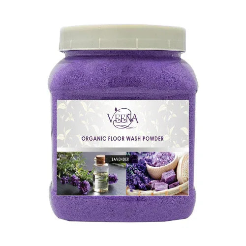 Veena Lavender Floor Wash Powder Without Turmeric - 500g (Pack of -2) - Orgoshops