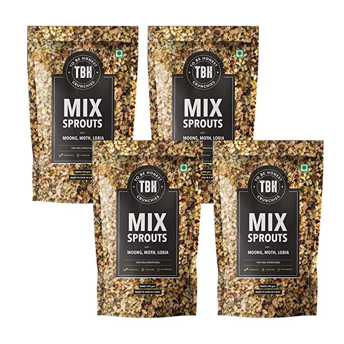 Mix Sprouts with Moth Lobia - Pack of 4 380g - Orgoshops