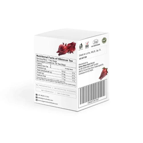 WAY 4 Oraganic Hibiscus Tea - 20 Dip Bags - Orgoshops