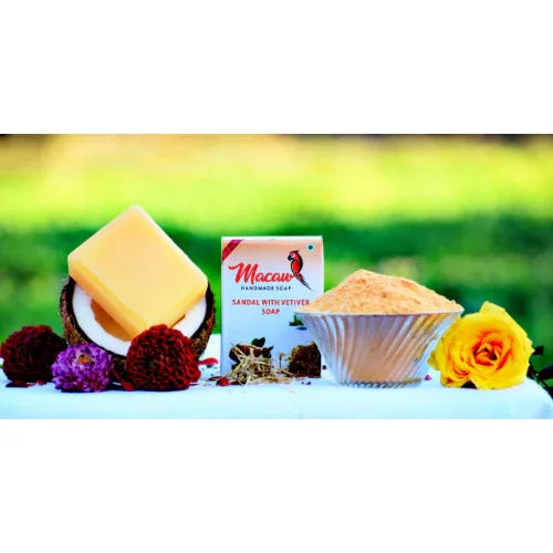 Macaw Herbal Sandal and Rose Soap - 200g (Pack of 2) - Orgoshops