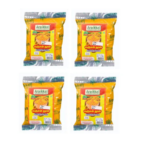 Araikkal : Turmeric Powder / Manjal Thool, 100g ( Pack of 4 ) - Orgoshops