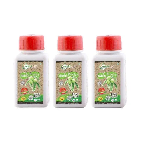 Nutriorg Certified Organic Amla Powder - 100g ( Pack of 3) - Orgoshops