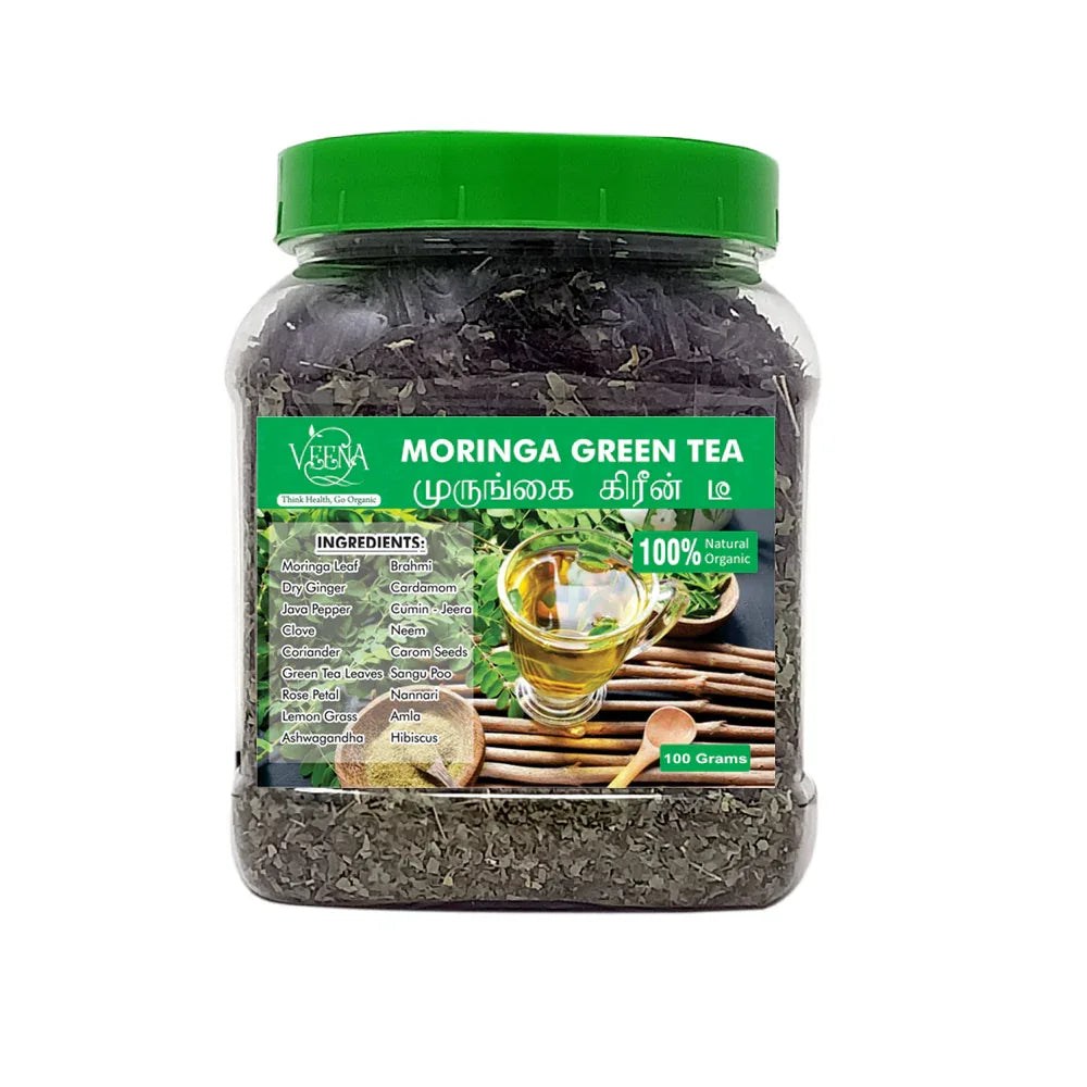 Veena Moringa Green Tea - 80 g ( Pack of 2 ) - Orgoshops