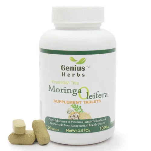 Genius Herbs Moringa Oleifera - 100 tablets - Orgoshops